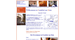 Desktop Screenshot of privatzimmer-frankfurt.de