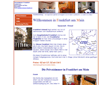 Tablet Screenshot of privatzimmer-frankfurt.de